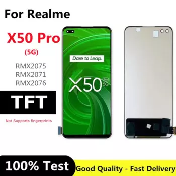 ЖК-дисплей 6,44 "TFT для Realme X50 Pro, дисплей RMX2075, RMX2071, RMX2076 для Realme X50 Pro 5G, сенсорный экран