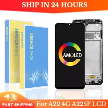 ЖК-дисплей 6,4 дюйма для AMOLED для Samsung A22 4G A225F A225F/DS A225M, дисплей с сенсорным экраном и дигитайзером в сборе, замена