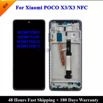 ЖК-дисплей 6,67 дюйма для Xiaomi POCO X3, ЖК-дисплей для Xiaomi POCO X3 NFC, ЖК-дисплей, сенсорный экран с дигитайзером в сборе, замена