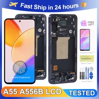 ЖК-дисплей 6,6 ''A55 для Samsung, дисплей для AMOLED A55 5G A556V A556B A556E A5560, сенсорный экран с дигитайзером в сборе, замена