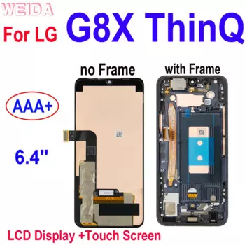ЖК-дисплей AAA + 6,4 дюйма для LG G8X ThinQ, ЖК-дисплей, фоторамка для LG G8X V50S, ЖК-экран LMG850 LMG850EMW