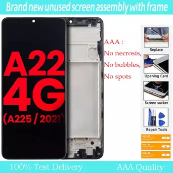 ЖК-дисплей AAA + OLED для Samsung Galaxy A22 4G A225 SM-A225F SM-A225F/DS, сенсорный экран с цифровым преобразователем в сборе для Samsung A22 4G LCD