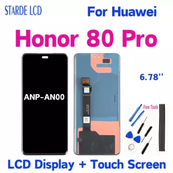 ЖК-дисплей AMOLED 6,78 дюйма для Huawei Honor 80 Pro, дисплей с сенсорным экраном и дигитайзером в сборе для Honor 80 pro, Замена ЖК-дисплея