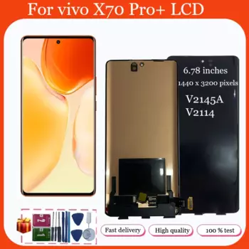 ЖК-дисплей AMOLED 6,78 дюйма для Vivo X70 Pro + ЖК-дисплей V2145A V2114, дисплей с сенсорным экраном, сменный дигитайзер для VIVO X70 Pro + дисплей