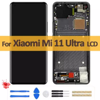 ЖК-дисплей AMOLED 6,81 дюйма для Xiaomi Mi 11 Ultra M2102K1C M2102K1G, дисплей с сенсорным экраном и дигитайзером в сборе для Mi 11 Ultra Replac