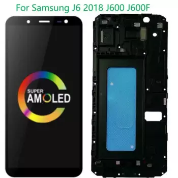 ЖК-дисплей AMOLED для Samsung J6 2018, дисплей для телефона J600F/DS J600FN, сенсорный ЖК-экран с рамкой, дигитайзер в сборе, запасные части