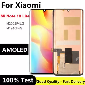 ЖК-дисплей AMOLED для Xiaomi Mi Note 10 Lite, ЖК-дисплей с сенсорным экраном и дигитайзером в сборе для Xiaomi Mi note 10