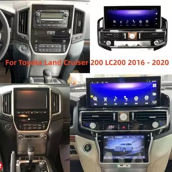 ЖК-дисплей Android для Toyota Land Cruiser 200 LC200 2016-2020 Автомобильный радиоэкран Мультимедийный стерео видеоплеер GPS головное устройство Carplay