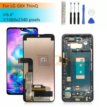 ЖК-дисплей для LG G8X ThinQ, фото дисплей с рамкой, Замена для LG G8X, ЖК-дисплей LLMG850EMW 6,4''