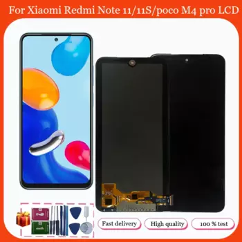ЖК-дисплей OLED для Xiaomi Redmi Note 11 2201117TG, ЖК-дисплей с сенсорным экраном и дигитайзером в сборе для Redmi Note 11S Poco M4 Pro LCD