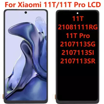 ЖК-дисплей с рамкой для Xiaomi Mi 11T 21081111RG, дисплей 6,67 дюйма Mi 11T Pro 2107113SG, дигитайзер сенсорного экрана в сборе, ремонт, оригинал