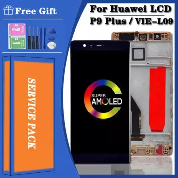 ЖК-дисплей Super AMOLED для Huawei P9 Plus, 5,5 дюйма, зеркальный дисплей, сенсорный экран, дигитайзер в сборе, детали, дисплей с рамкой P9 Plus