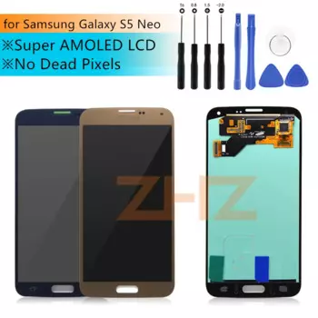 ЖК-дисплей Super AMOLED для Samsung Galaxy S5 Neo G903 G903F, ЖК-дисплей с сенсорным экраном в сборе, запасные части для замены и ремонта