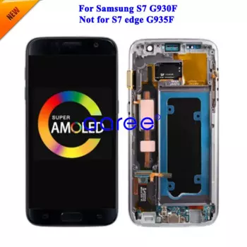 ЖК-дисплей Super AMOLED для Samsung S7, ЖК-дисплей G930F, ЖК-экран с сенсорным дигитайзером в сборе, S7 edge, G935F, ЖК-экран G930A, G930F