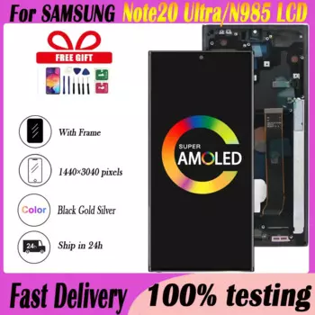 ЖК-дисплей Super AMOLED NOTE 20 с сенсорным экраном и дигитайзером в сборе для Samsung NOTE20 Ultra N985 N985F экран Pantalla запасные части