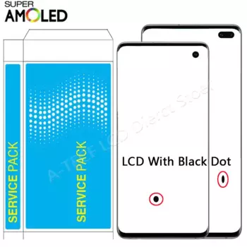 ЖК-дисплей SUPER AMOLED S10 для Samsung S10 plus, ЖК-дисплей с сенсорным экраном для G973F/DS G973F G975/DS G975F, ЖК-дисплей с черной точкой