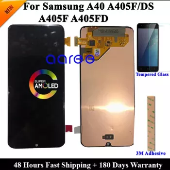 ЖК-дисплей Super AMOMLED для Samsung A40 2019 A405 ЖК-дисплей A40 ЖК-дисплей для Samsung A40 A405 ЖК-экран сенсорный дигитайзер в сборе