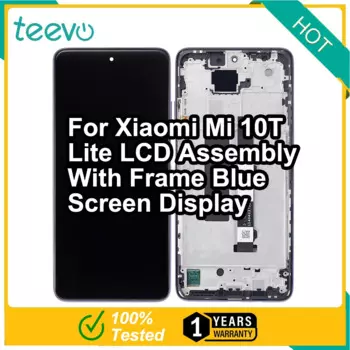 ЖК-дисплей Teevo для Xiaomi Mi 10T Lite, дисплей с сенсорным экраном и дигитайзером с голубой рамкой