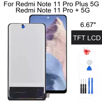ЖК-дисплей TFT 6,67 дюйма для Xiaomi Redmi Note 11 Pro Plus 5G, ЖК-дисплей с сенсорным экраном и дигитайзером для Redmi Note11 Pro + ЖК-дисплей