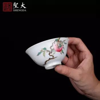 Zhong Xinchun пастельный долговечный персиковый мастер чашка Цзиндэчжэнь ручная роспись высококачественный чайный набор кунг-фу чайная чашка