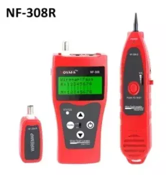 ZHOUCE NF-308 Многоцелевой сетевой тестер телефонного кабеля LAN 8 тестовых домкратов дальнего класса, отслеживание проводов для охоты 5E, 6E, измерительная длина кабеля