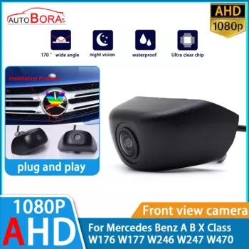 ZhuCamX 1080p Ultra Clear Night Vision LOGO Парковочная камера переднего вида для Mercedes Benz A B X Class W176 W177 W246 W247 W470