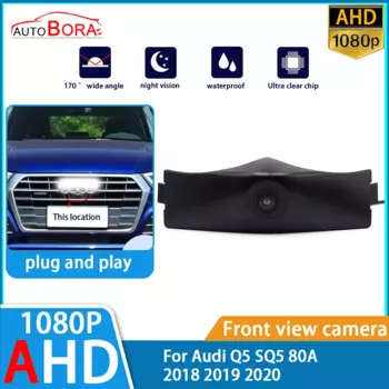 ZhuCamX AHD 1080P Ультра четкая камера ночного видения с логотипом, парковочная камера переднего вида для Audi Q5 SQ5 80A 2018 2019 2020