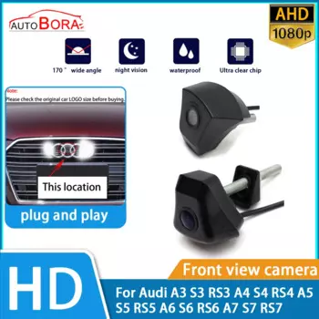 ZhuCamX Clear Night Vision LOGO Парковочная камера переднего вида для Audi A3 S3 RS3 A4 S4 RS4 A5 S5 RS5 A6 S6 RS6 A7 S7 RS7