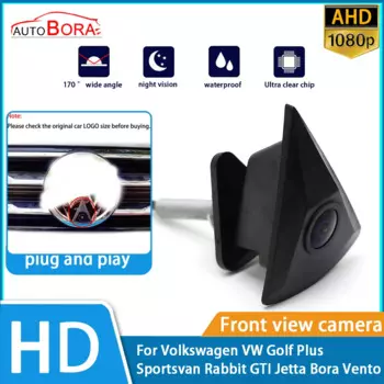 ZhuCamX HD Clear Night Vision LOGO парковочная камера переднего вида для Volkswagen VW Golf Plus Sportsvan Rabbit GTI Jetta Bora Vento