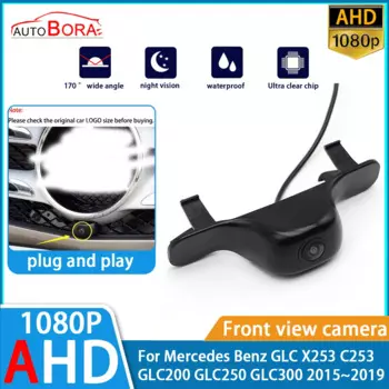ZhuCamX Ultra Clear Night Vision LOGO парковочная камера переднего вида для Mercedes Benz GLC X253 C253 GLC200 GLC250 GLC300 2015 ~ 2019