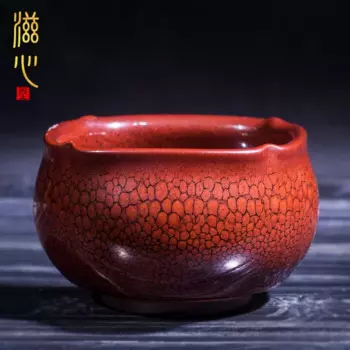 Zi Xin Tang Chen Ye Qi Fang Yuan Jian Zhan Master оригинальная чайная чашка ручной работы с красным пятнистым глазом
