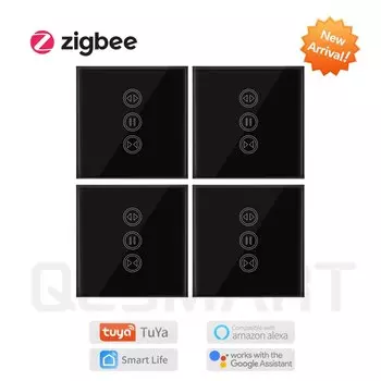 ZigBee 3,0 Tuya Smart Life ЕС черный переключатель для штор