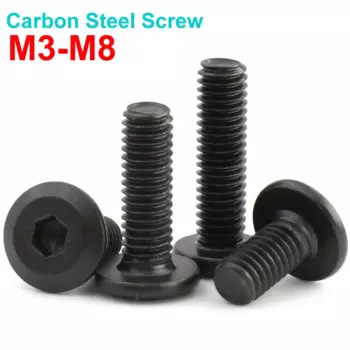 Zimir Боковые мебельные винты черные углеродистые сталь M3 M4 M5 M6 M8