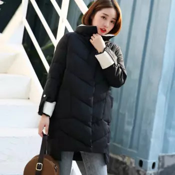 Зимнее пальто, женская длинная теплая куртка на белом утином пуху, Женская Корейская верхняя одежда, пуховая парка, женская зимняя куртка LWL1238