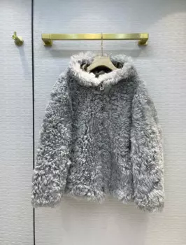 Зимнее женское пальто из овчины с капюшоном, Высококачественная Роскошная брендовая одежда, сохраняющая тепло кожа с дизайном, Свободные шерстяные меховые куртки 549