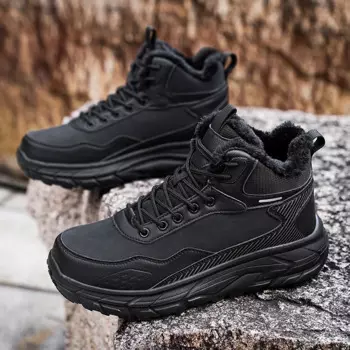 Зимние мужские зимние ботинки, водонепроницаемые нескользящие удобные теплые лыжные ботильоны с плюшевой подкладкой для мужчин