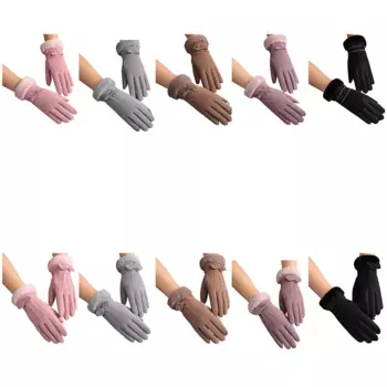 Зимние перчатки сохраняющие тепло простые Стильные красивые женские перчатки для сенсорного экрана