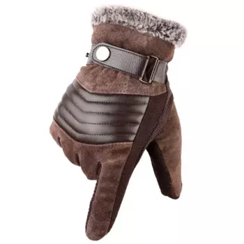 Зимние перчатки ST030 мужские из натуральной кожи