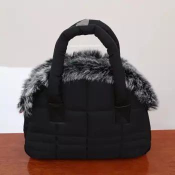 Зимние женские теплые вместительные хлопковые сумки с ракушкой, новинка 2020, дизайнерская сумка из кроличьего меха, брендовая роскошная сумка, женская сумка на плечо