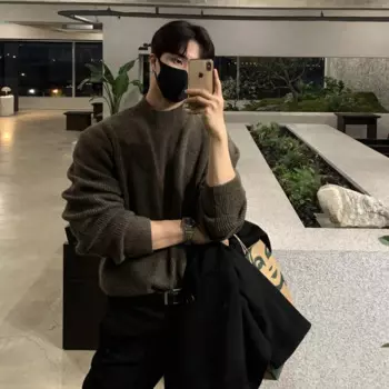 Зимний плотный свитер, мужской теплый модный вязаный пуловер с воротником-стойкой, мужской Корейский свободный свитер с длинным рукавом, мужской джемпер, одежда