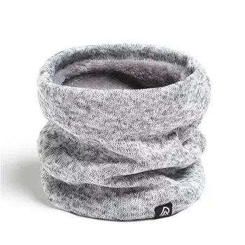 Зимний Теплый Плюшевый Шарф Унисекс, Одноцветная Кашемировая Вязаная Маска Для Лица Для Езды На Мотоцикле, Универсальный Размер