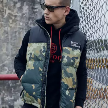 Зимний жилет для мужчин, повседневный стеганый жилет с воротником-стойкой, камуфляжные куртки с вышивкой, мужская верхняя одежда без рукавов, Мужская одежда, VT-285