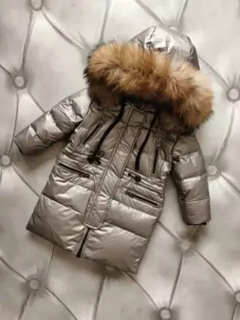 Зимняя пуховая куртка с капюшоном из натурального меха 2022, Детское пальто, пуховик для девочек, детская длинная толстая верхняя одежда, куртки на утином пуху