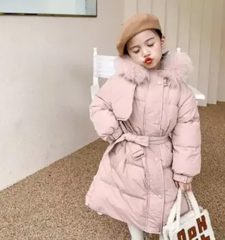 Зимняя стеганая детская утепленная куртка для девочек, модное пальто с бантом для девочек, верхняя одежда, пальто, детская куртка