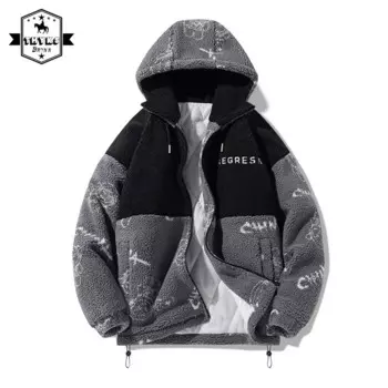 Зимняя теплая Толстая куртка из бархата ягненка, мужская повседневная одежда большого размера для пары, Молодежная Толстовка, плюшевая куртка, парка, модная женская верхняя одежда