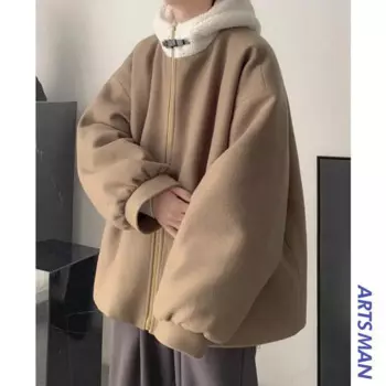 Зимняя утепленная куртка с хлопковой подкладкой для мужчин и женщин, свободная однотонная куртка корейской версии с хлопковой подкладкой