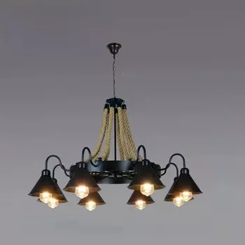 ЗIMULONG Винтажная люстра из кованого железа черная