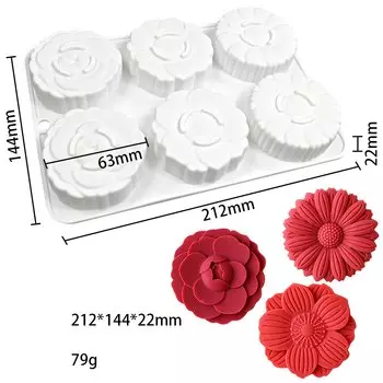 ZINBOOM Силиконовые формы для выпечки цветок