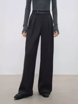 ZIQIAO Миниатюрный размер Design Sense Повседневные напольные брюки для женщин 2024, новый стиль, брюки, длинные брюки с высокой талией