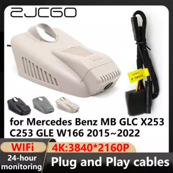 ZJCGO 4K Wi-Fi 3840*2160 Автомобильный видеорегистратор Видеорегистратор для Mercedes Benz MB GLC X253 C253 GLE W166 2015 ~ 2022